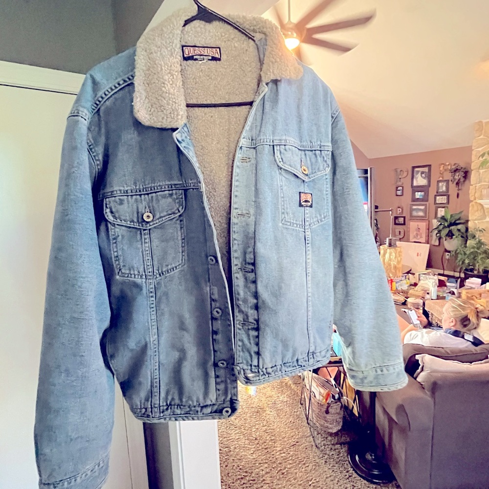 Vintage Guess Men’s Sherpa Jacket